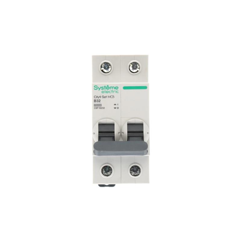 Выключатель автоматический двухполюсный 32A B 6kA City9 | C9F16232 |Systeme Electric — миниатюра 7