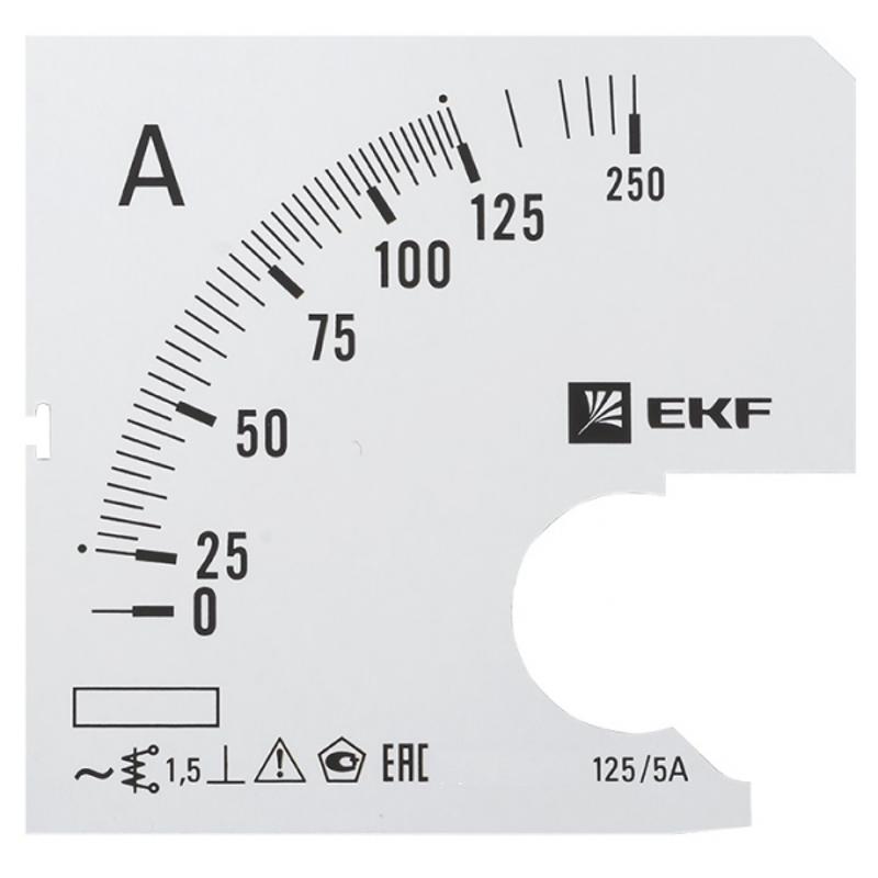 Шкала сменная для A721 125/5А-1,5 PROxima | s-a721-125 | EKF — EKF