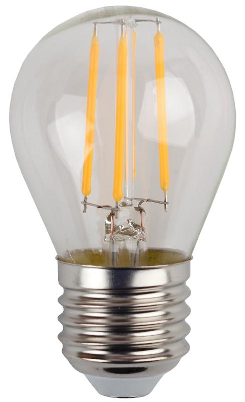 Лампа светодиодная F-LED P45-7W-840-E27 Лампы СВЕТОДИОДНЫЕ F-LED ЭРА (филамент, шар, 7Вт, нейтр, E27) | Б0027949 | ЭРА — миниатюра 5