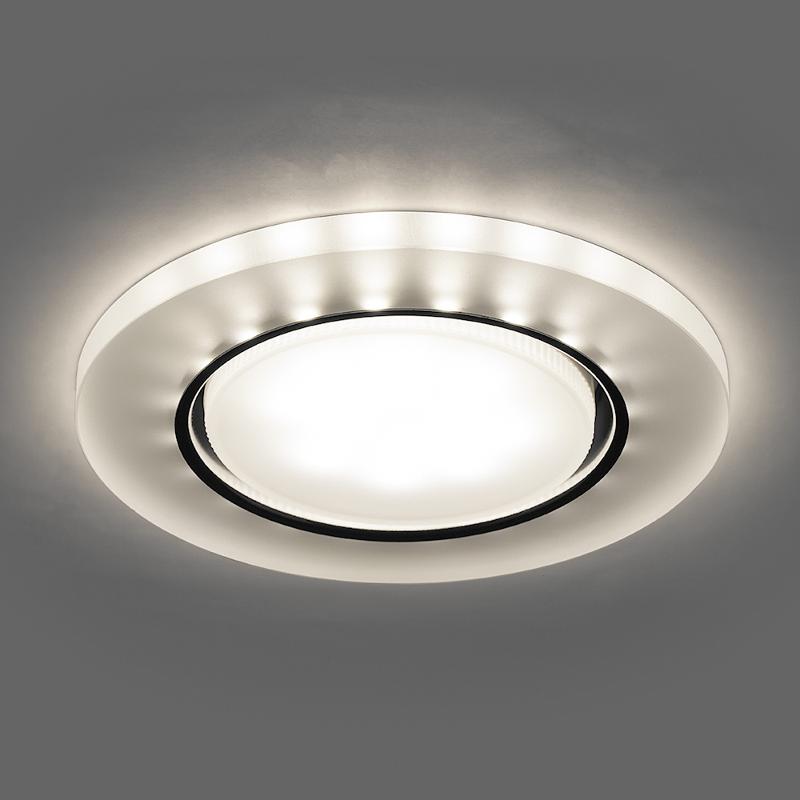 Светильник потолочный встраиваемый под лампу GX53 CD5020 20LED*2835 SMD 4000K, 15W GX53, без лампы, белый матовый круг | 32659 | FERON — миниатюра 2
