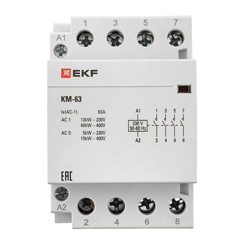 Контактор модульный КМ 63А 4NО (3 мод.) EKF PROxima | km-3-63-40 | EKF — миниатюра 8