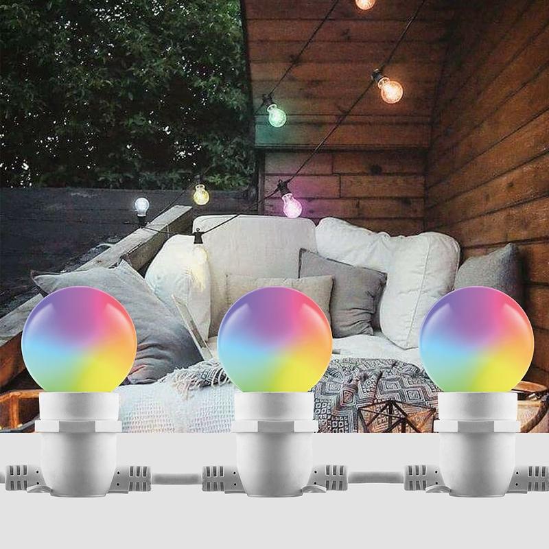 Лампа светодиодная LB-371 (3W) 230V E27 RGB для белт лайта G60 матовый плавная сменая цвета | 38115 | Feron — миниатюра 3