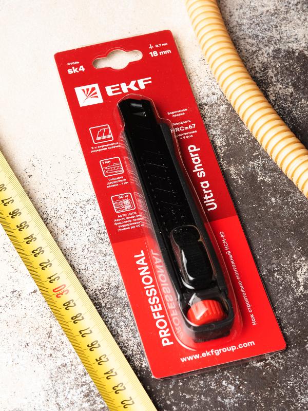 Нож строительно-монтажный 18 мм НСМ-80 (SK4) Heavy Duty (до 60 кг) EKF Professional | ncm-80-pro | EKF — миниатюра 14