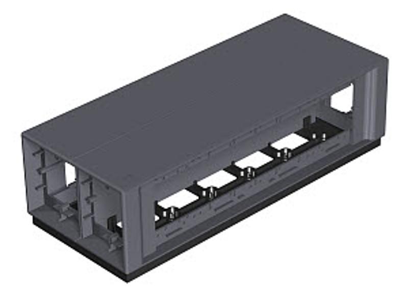 Напольный бокс Telitank 375x154x109 мм (полиамид,черный) (T12L 00C 9011) | 7408100 | OBO Bettermann — миниатюра 2