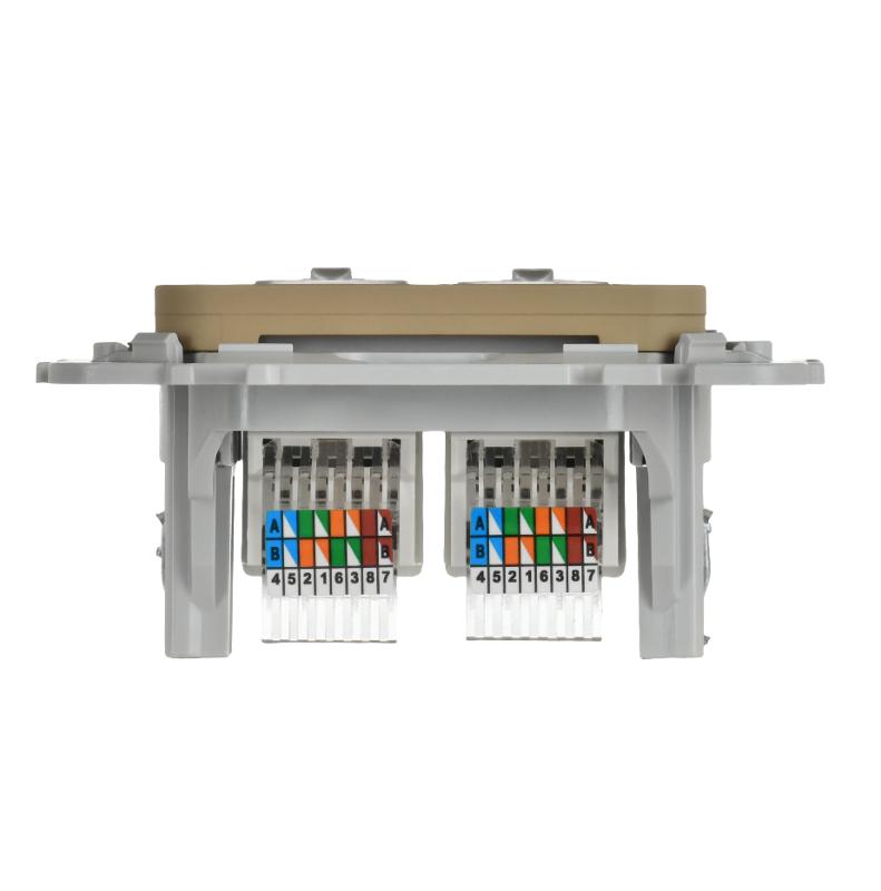 FLITE Розетка 2-ая компьютерная RJ45 кат.5Е UTP РК5е-2-0-ФлХ хаки | FI-K22-1-K59 | IEK — миниатюра 4