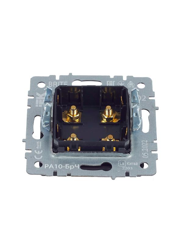 BRITE АудиоРозетка 4-местная РА10-БрЧ черный | BR-S40-K02 | IEK — миниатюра 5