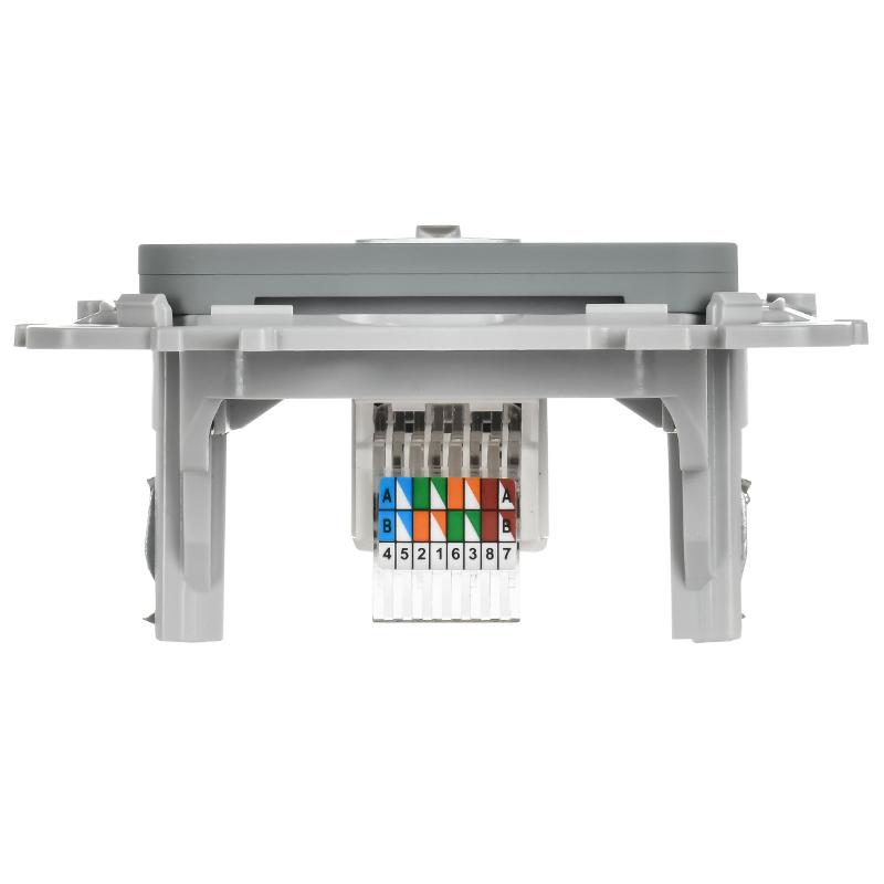 FLITE Розетка компьютерная RJ45 кат.5Е UTP РК5е-1-0-ФлС серый | FI-K12-1-K03 | IEK — миниатюра 4