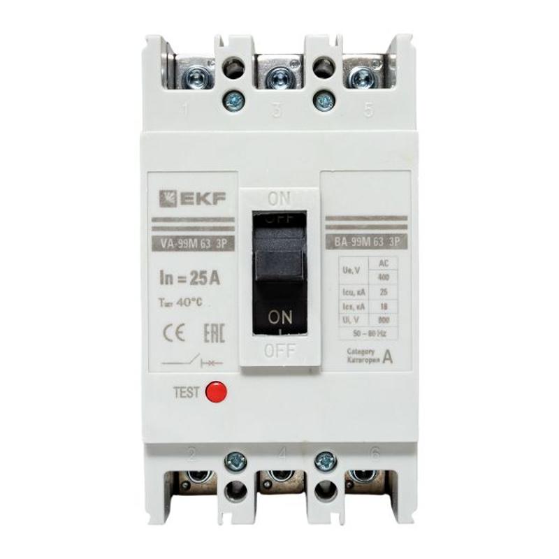 Выключатель автоматический ВА-99М 63/25А 3P 25кА PROxima | mccb99-63-25m | EKF — миниатюра 10