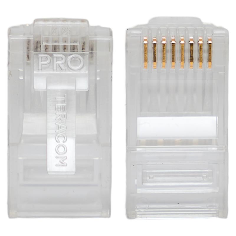 Коннектор RJ-45 TERACOM PRO неэкранированный 8P8C 30мкд Cat.6 универсальный (упак.20шт) | TRP-PLUG-6UTP-20 | EKF — миниатюра 3