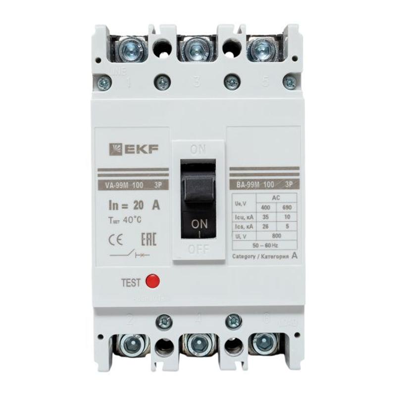 Выключатель автоматический ВА-99М 100/20А 3P 35кА EKF PROxima|mccb99-100-20m|EKF — миниатюра 10