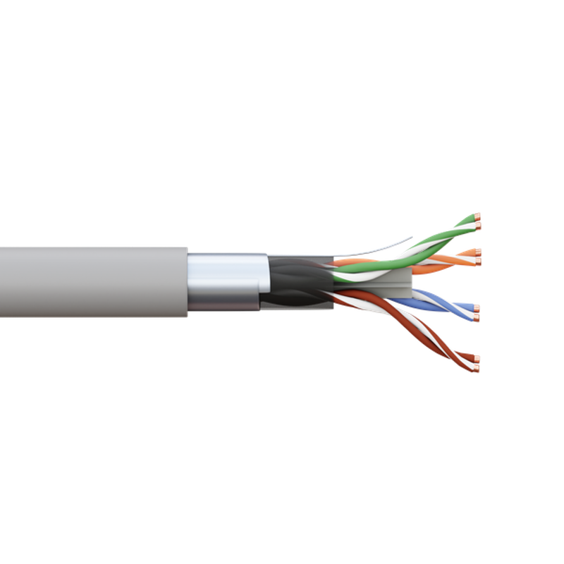 Кабель витая пара TERACOM PRO CAT.6 F/UTP 4 пары solid 23AWG цвет серый упак. 305м | TRP-6FTP-04PVC-GY-IN3 | EKF — миниатюра 12