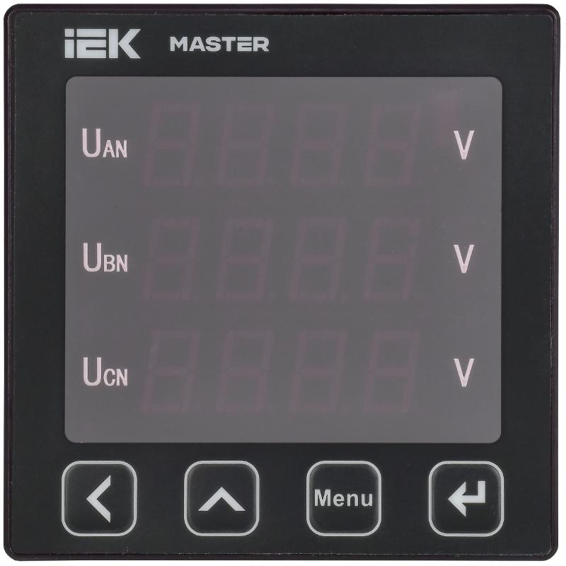 Вольтметр цифр. щит. 3-ф. RS-485 96х96 LED MASTER | MI-DV21-6-3-1-LED | IEK — миниатюра 2