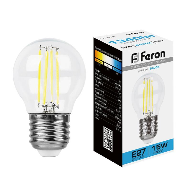 Лампа светодиодная, (15W) 230V E27 6400K прозрачная, LB-515 | 38254 | FERON — фото 1 | Sento