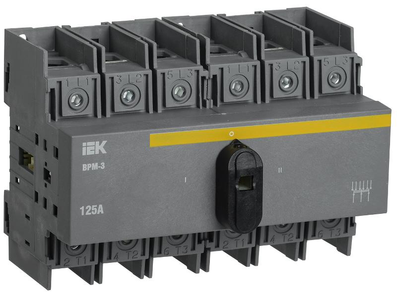 Выключатель-разъединитель модульный ВРМ-3 3P 125А | MVR30-3-125 | IEK — IEK (ИЭК)