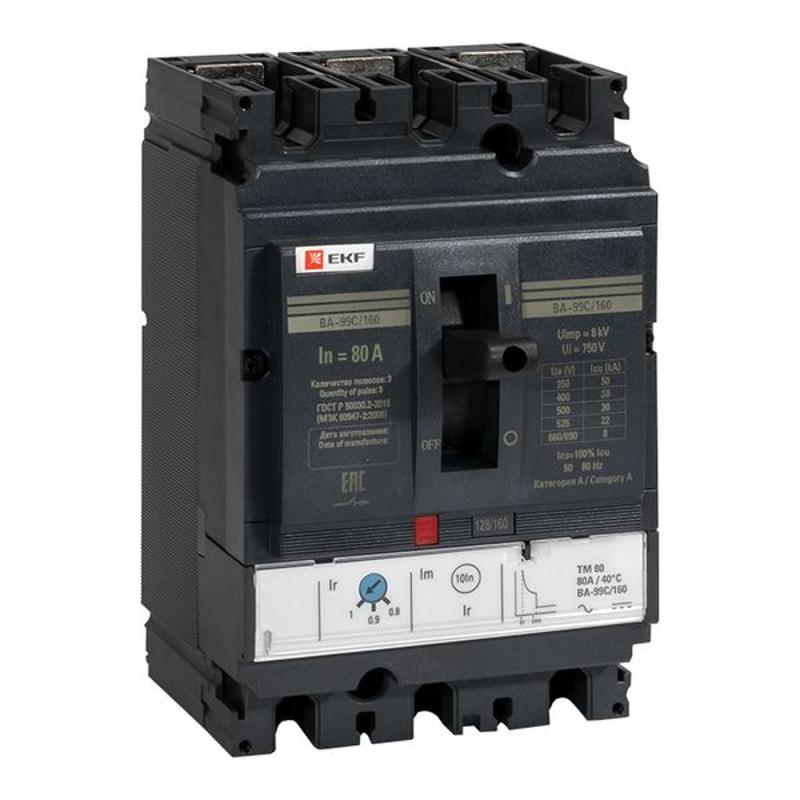 Выключатель автоматический ВА-99C (Compact NS) 160/80А 3P 36кА EKF PROxima | mccb99C-160-80 | EKF — миниатюра 20