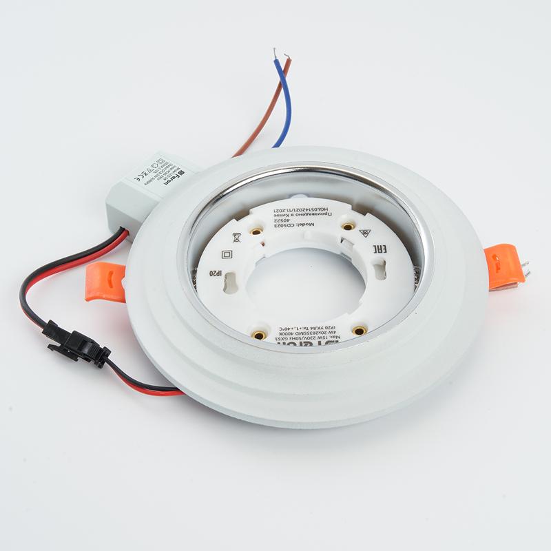 Светильник встраиваемый с белой LED подсветкой CD5023 потолочный GX53 без лампы, прозрачный | 40522 | Feron — миниатюра 2