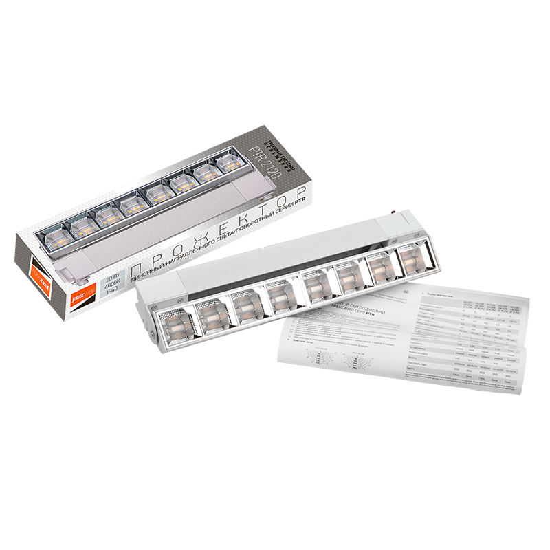 Светильник светодиодный трековый однофазный PTR 2120R 20w 4000K 60° WH (белый) 270мм IP40 | .5031586 | Jazzway — миниатюра 2