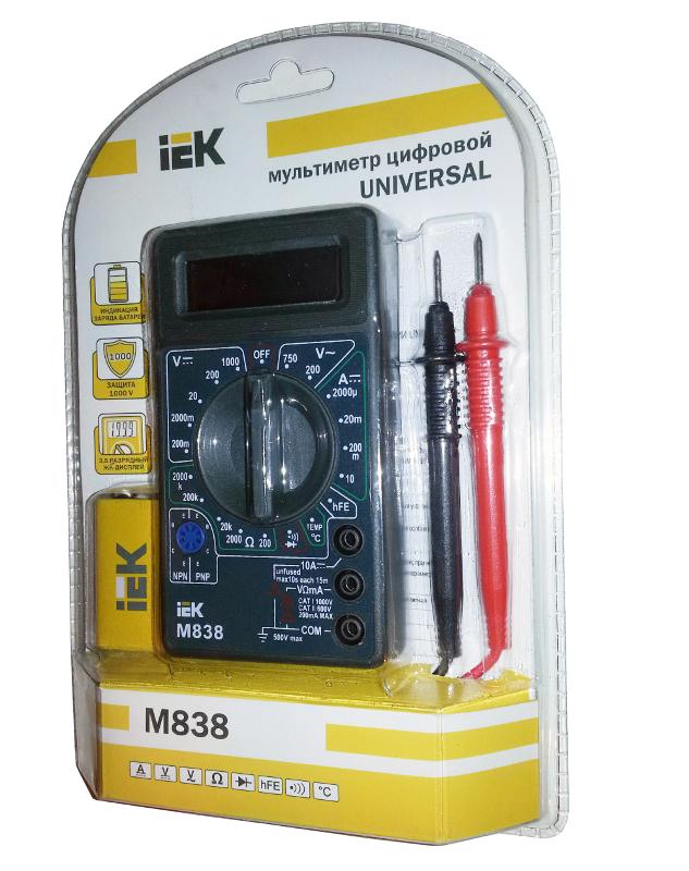 Мультиметр цифровой  Universal M838  | TMD-2S-838 | IEK — миниатюра 2