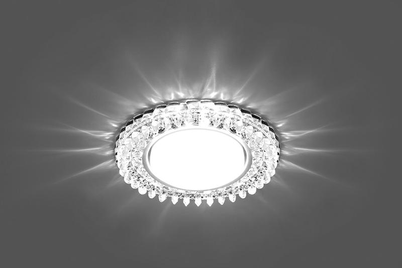 Светильник встраиваемый с белой LED подсветкой CD4027 потолочный GX53 без лампы прозрачный | 29541 | Feron — миниатюра 2