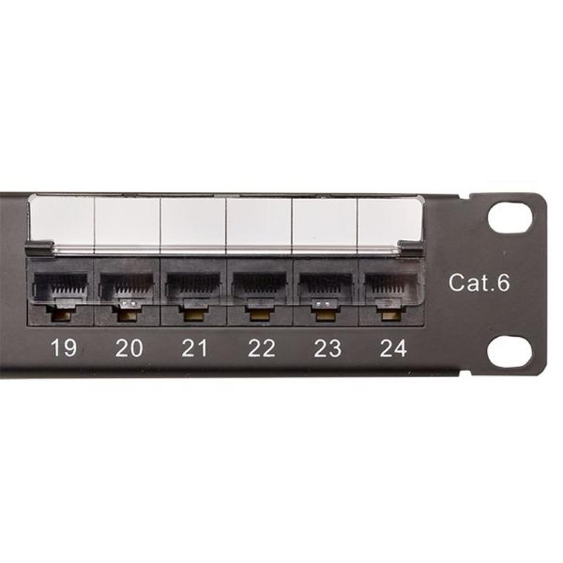 Патч-панель TERACOM PRO 19'' Cat.6 1U неэкранированная UTP 24 порта RJ-45 Dual IDC | TRP-PPNL-6UTP-1U24 | EKF — миниатюра 9