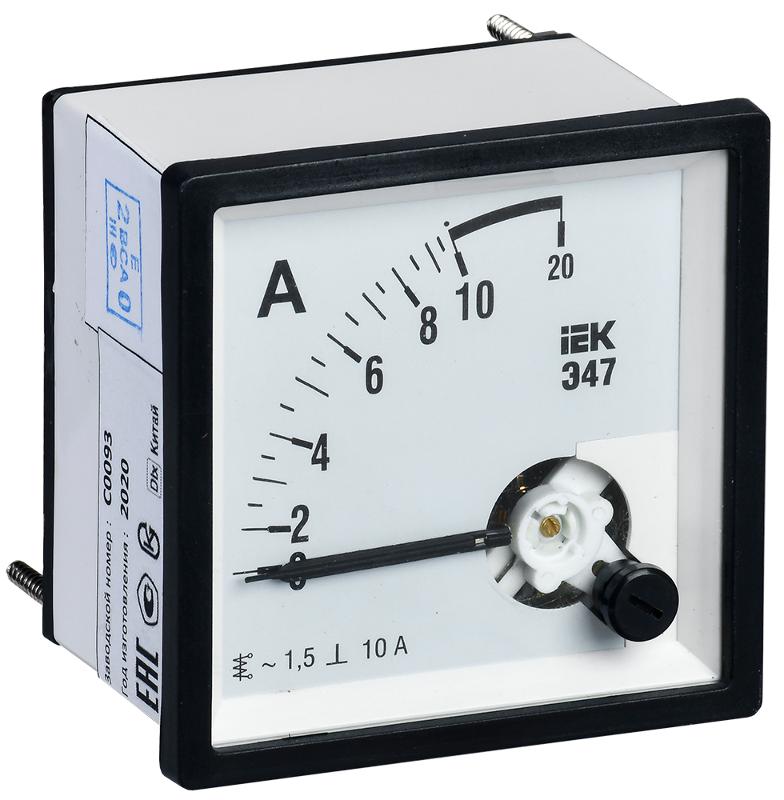 Амперметр Э47 10А кл. точн. 1,5 72х72мм | IPA10-6-0010-E | IEK — IEK (ИЭК)