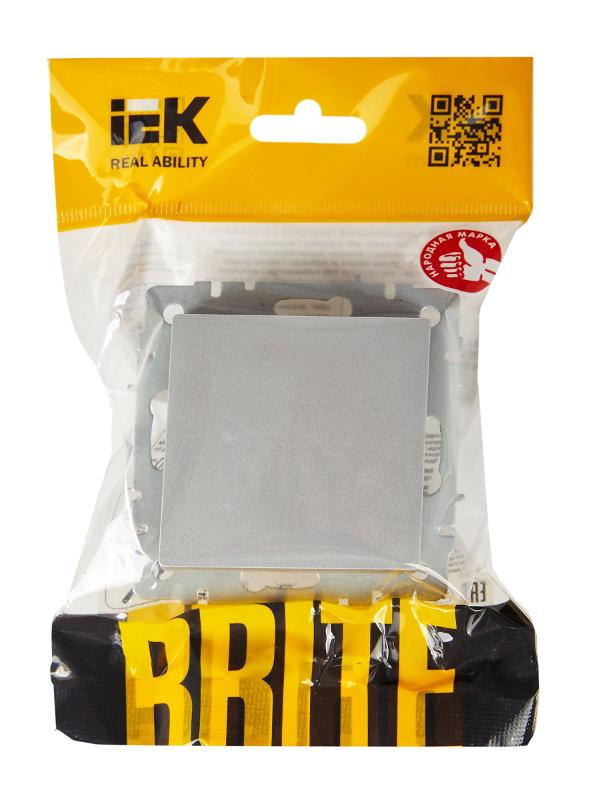 BRITE Выключатель 1-клавишный проходной 10А ВС10-1-6-БрА алюминий | BR-V12-0-10-K47 | IEK — миниатюра 6