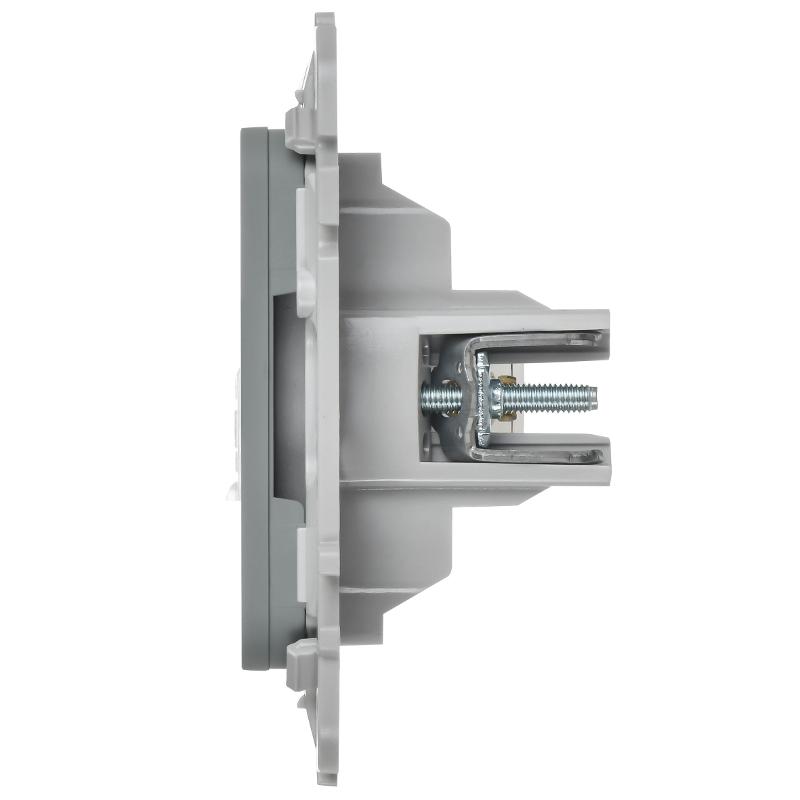 FLITE Розетка 2-ая RJ45/TV кат.5Е UTP РКТВ5е-2-0-ФлС серый | FI-AK22-1-K03 | IEK — миниатюра 5