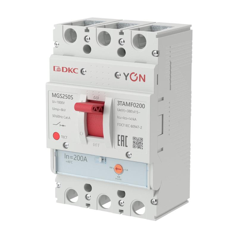 Авт. выкл. YON MGS250S 3P 160-200A 50kA | MGS250S-3TAMF0200 | DKC — DKC (ДКС)