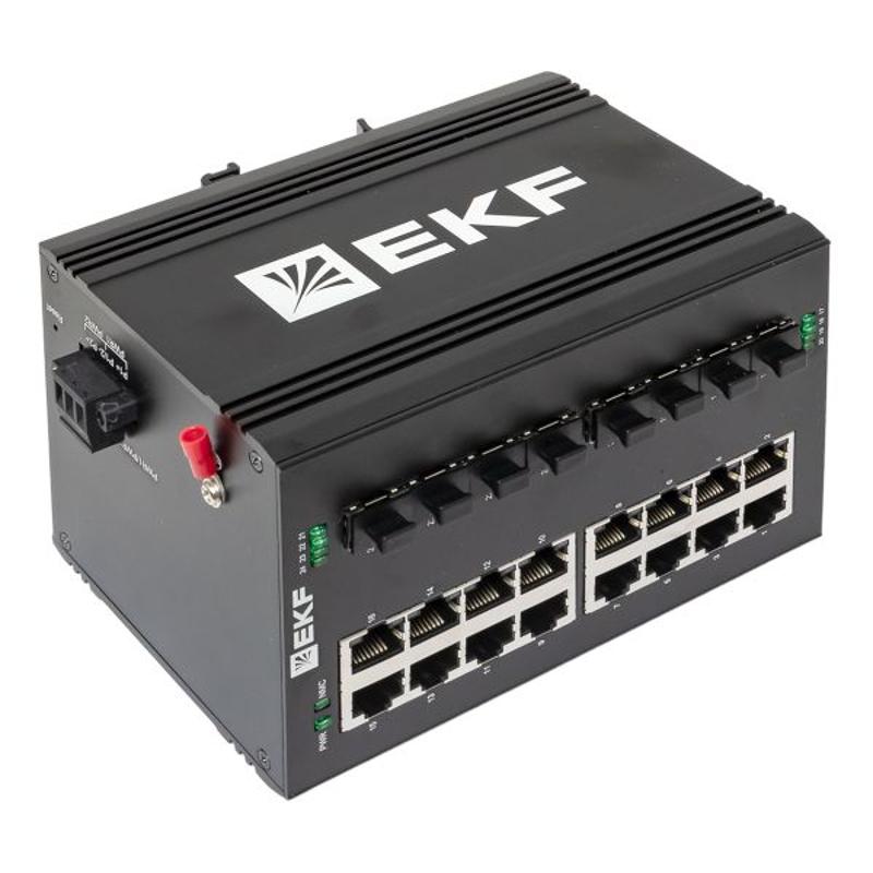 Промышленный неуправляемый коммутатор U-8GX/SFP-16GT, 8 портов 1000Base-X SFP, 16 портов 10/100/1000Base-T(X) RJ45, монтаж на динрейку TSX |TSX-U-8GX/ — миниатюра 20