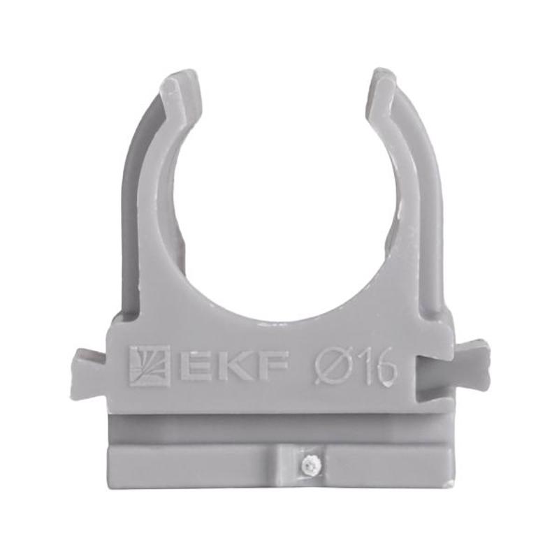 Крепеж-клипса для ручного монтажа d16 мм (10 шт) серая -Plast| derj-z-16sn-r | EKF — миниатюра 2