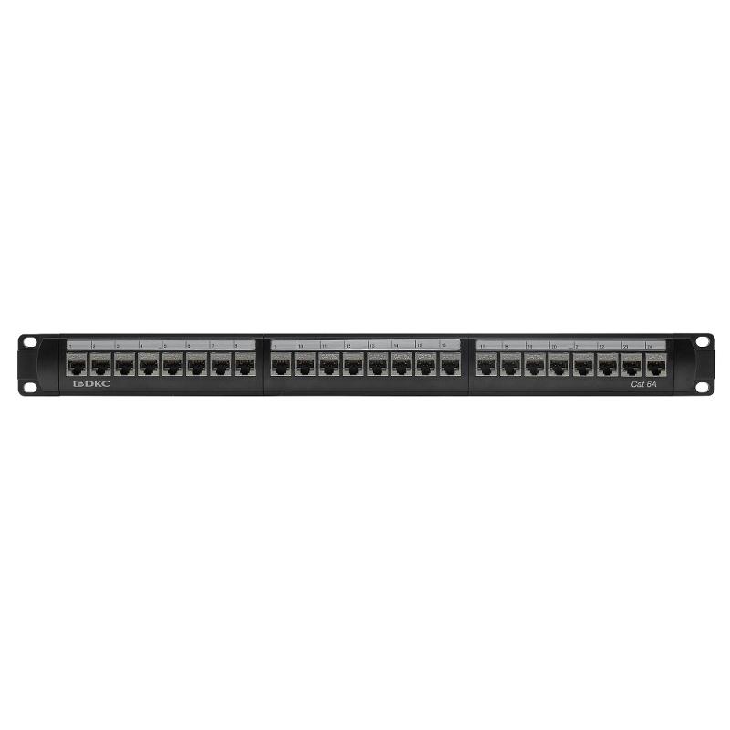 Патч-панель модульная 19", 1U,CAT6A, 24 порта RJ45, экранированная | RN6APPF24 | DKC — миниатюра 3