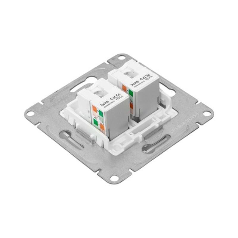 Механизм розетки RJ45 (cat5), алюминий Эпика EKF | UP1-SOA-RJ45-5 | EKF — миниатюра 10