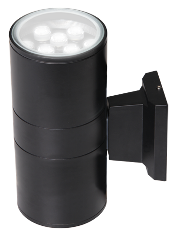 Светильник светодиодный архитектурный ДБУ PWL-245110/24D 2x9Вт 6500K IP65 фасадный черный | 2857927 | Jazzway — миниатюра 2
