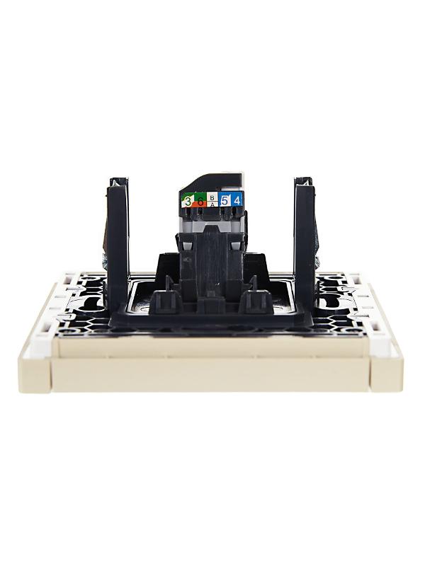 FORTE&PIANO Розетка комп. RJ45 кат.5E FP432 ваниль | FP-K10-1-K10 | IEK — миниатюра 5