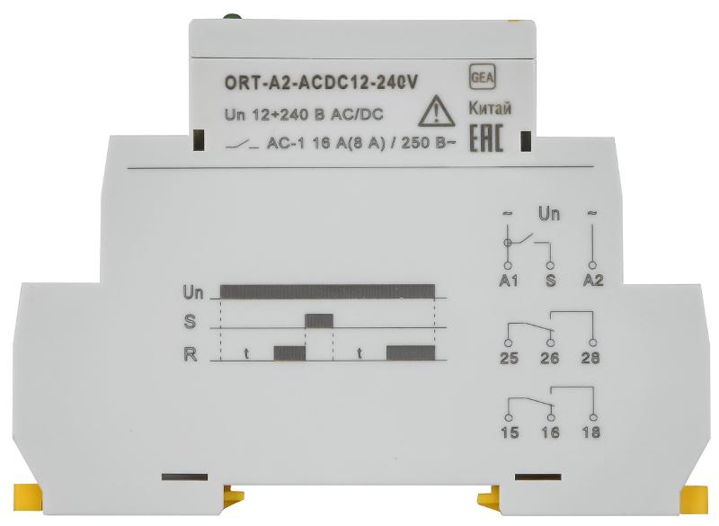 Реле задержки включения ORT. 2 конт. 12-240 В AС/DC  | ORT-A2-ACDC12-240V | IEK — миниатюра 3