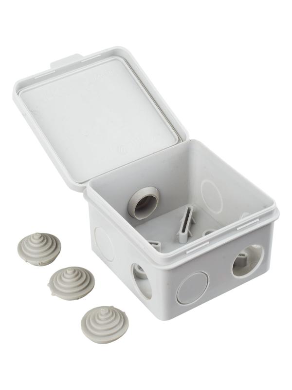 Коробка расп. КМ41238 80х80х50мм о/к IP54 7 вв. (7035) | UKO31-080-080-050-K03-54 | IEK — миниатюра 4