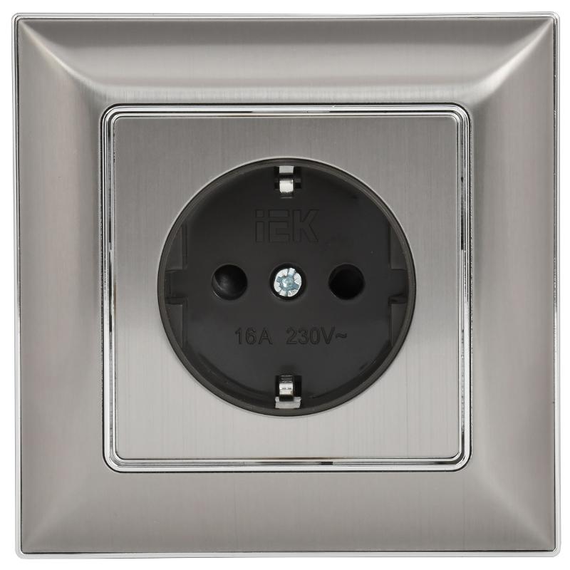 BRITE Роз. с з/к/ш 16А в сб. РСР14-1-0-БрГН мет х/н  | BR-R14-16-M-K23-F | ИЭК — миниатюра 2