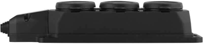 Колодка каучуковая с/з 3гн 16A IP44 черная K-3e-B-IP44| Б0044545 | ЭРА — миниатюра 4