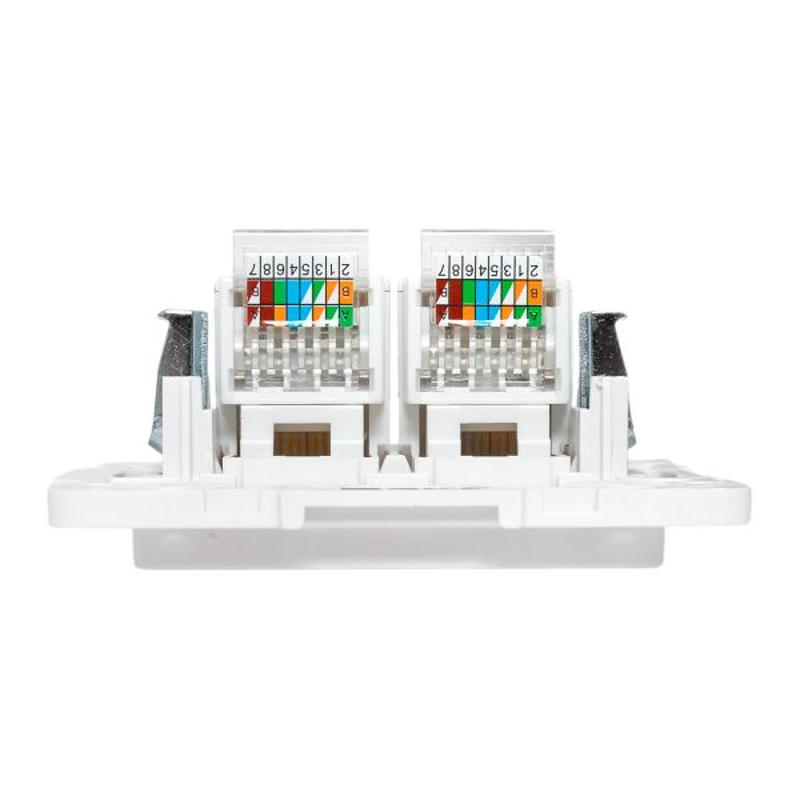 Стокгольм Механизм розетки RJ-45 2-местной белый |EYK02-035-10|EKF — миниатюра 6