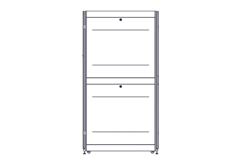 Шкаф Systeme Electric, серия Uniprom, 48U-800/1200, боковые панели 4шт, черный | UR3387 | SE — миниатюра 6