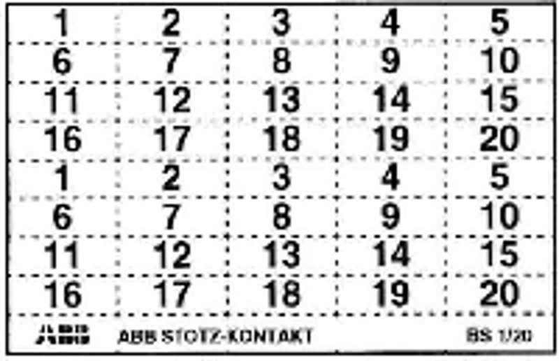 Маркер к. 2х1-20 BS1/20 | GHS2001946R0004 | ABB — ABB