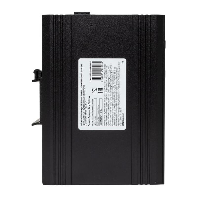 Промышленный неуправляемый коммутатор U-2GX/SFP-16GT, 2 порта 1000Base-X SFP, 16 портов 10/100/1000Base-T(X) RJ45, монтаж на динрейку TSX |TSX-U-2GX/S — миниатюра 23