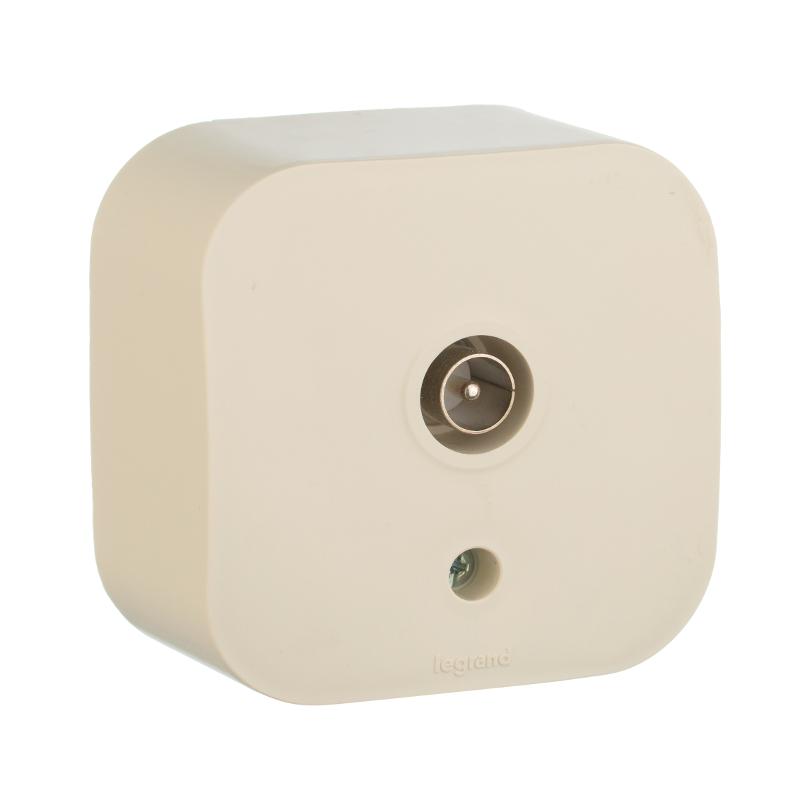 Quteo Слоновая кость Розетка TV | 782245 | Legrand — Legrand