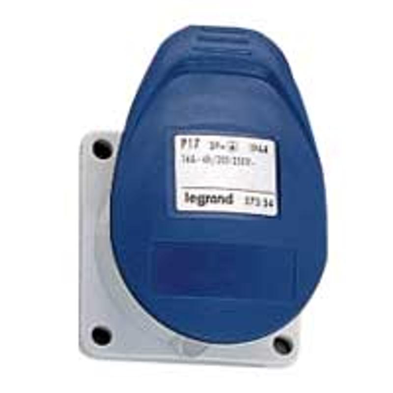 Встраиваемая прямая розетка с уменьшенным фланцем - P17 Tempra Pro - IP 44 - 200/250 В~ - 32 A - 2К+З — миниатюра 2