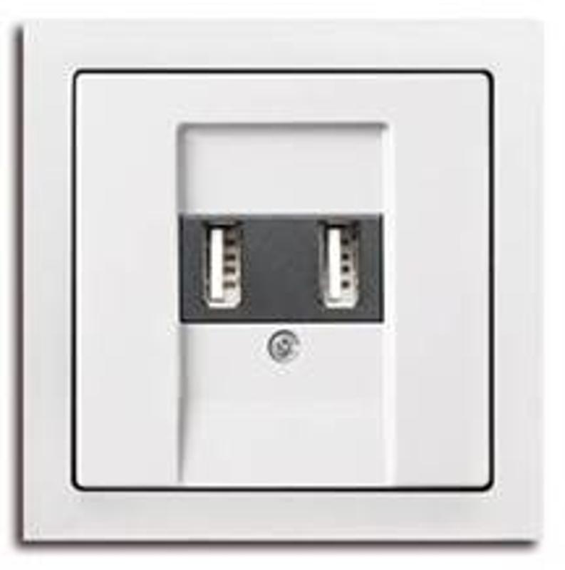 Устройство зарядное 6472 U-500-101, два USB разъема, 3000 мА (2x1500 мА) | 2CKA006400A0094 | ABB — миниатюра 2
