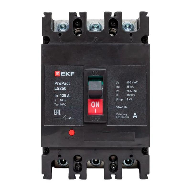 Выключатель автоматический LS250 25кА 3P 125А ProPact | mccb-250-25-3-125-ls | EKF — миниатюра 10