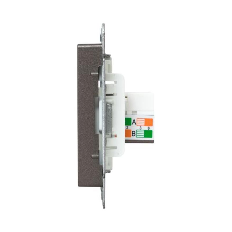 Механизм розетки RJ45 (cat5), мокко Эпика  |UP1-SOM-RJ45-5| EKF — миниатюра 7