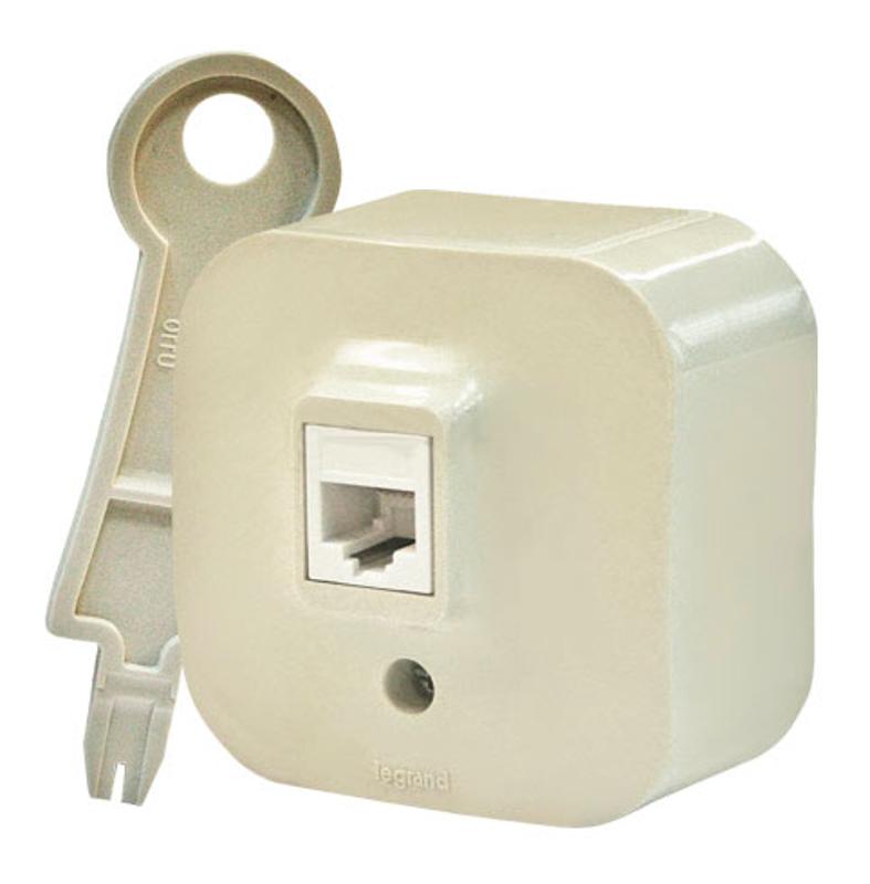 Quteo Слоновая кость Розетка RJ11 — миниатюра 2