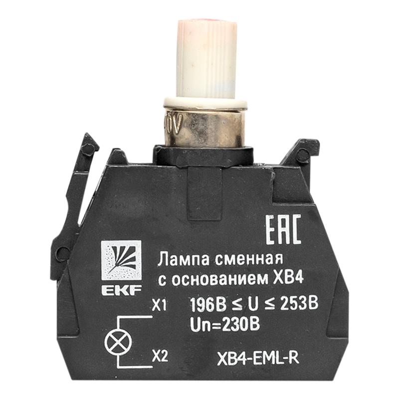 Лампа сменная c основанием XB4 красная 230В EKF PROxima  |  XB4-EML-R |  EKF  — миниатюра 6
