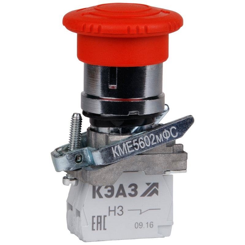 Кнопка КМЕ5501мФС-красный-0но+1нз-гриб-IP54 | 275275 | КЭАЗ — КЭАЗ (Курский электроаппаратный завод)